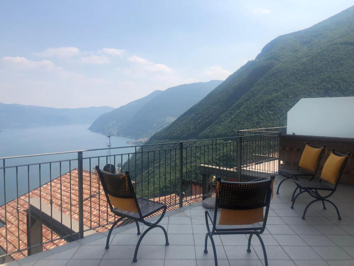 La Villetta In Residence Con Piscina E Vista Lago Parzanica Exteriör bild